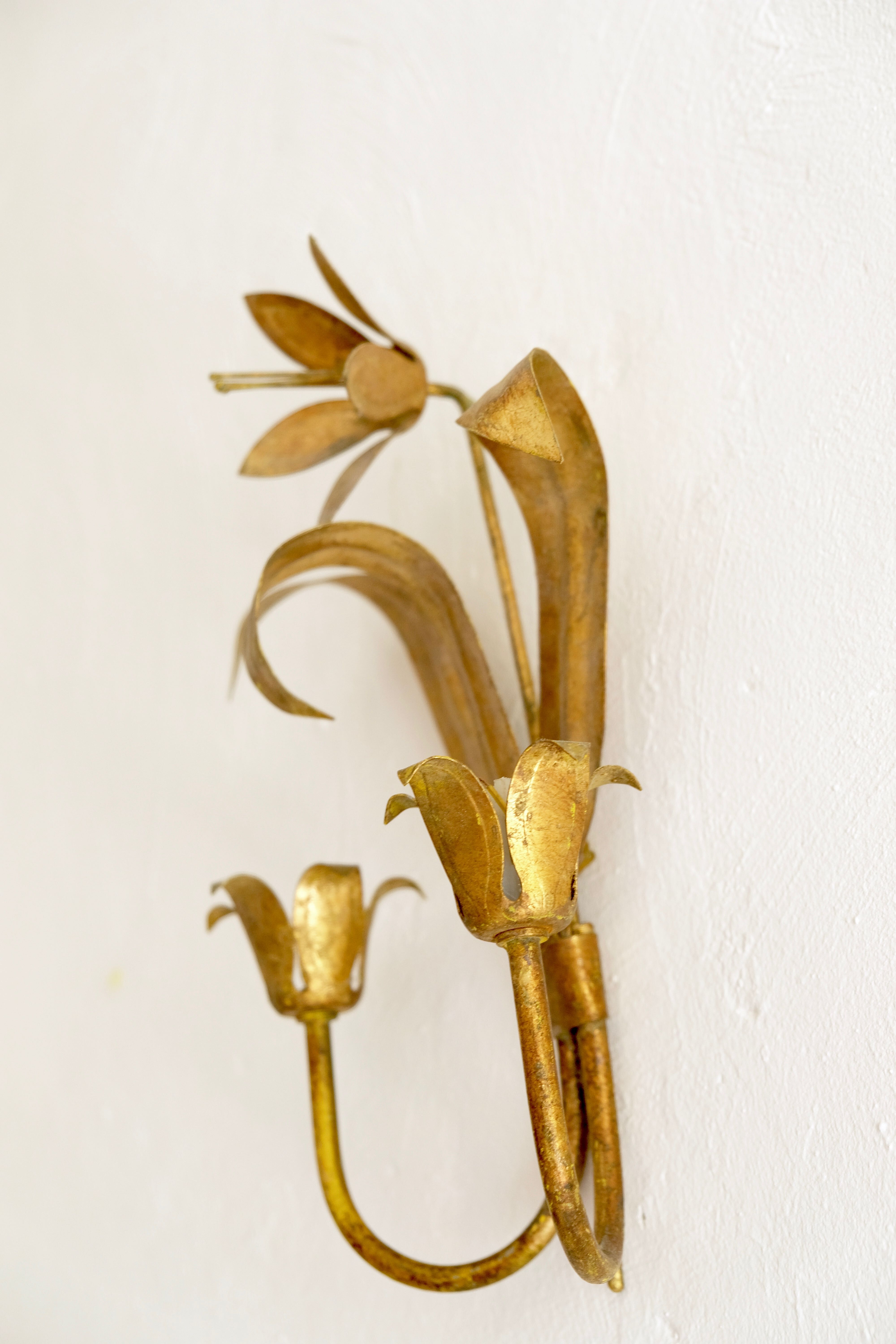 Brass flower applique