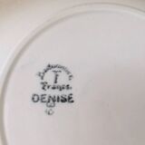 Assiettes à desserts Terre de Fer décor fleurs Badonviller Denise