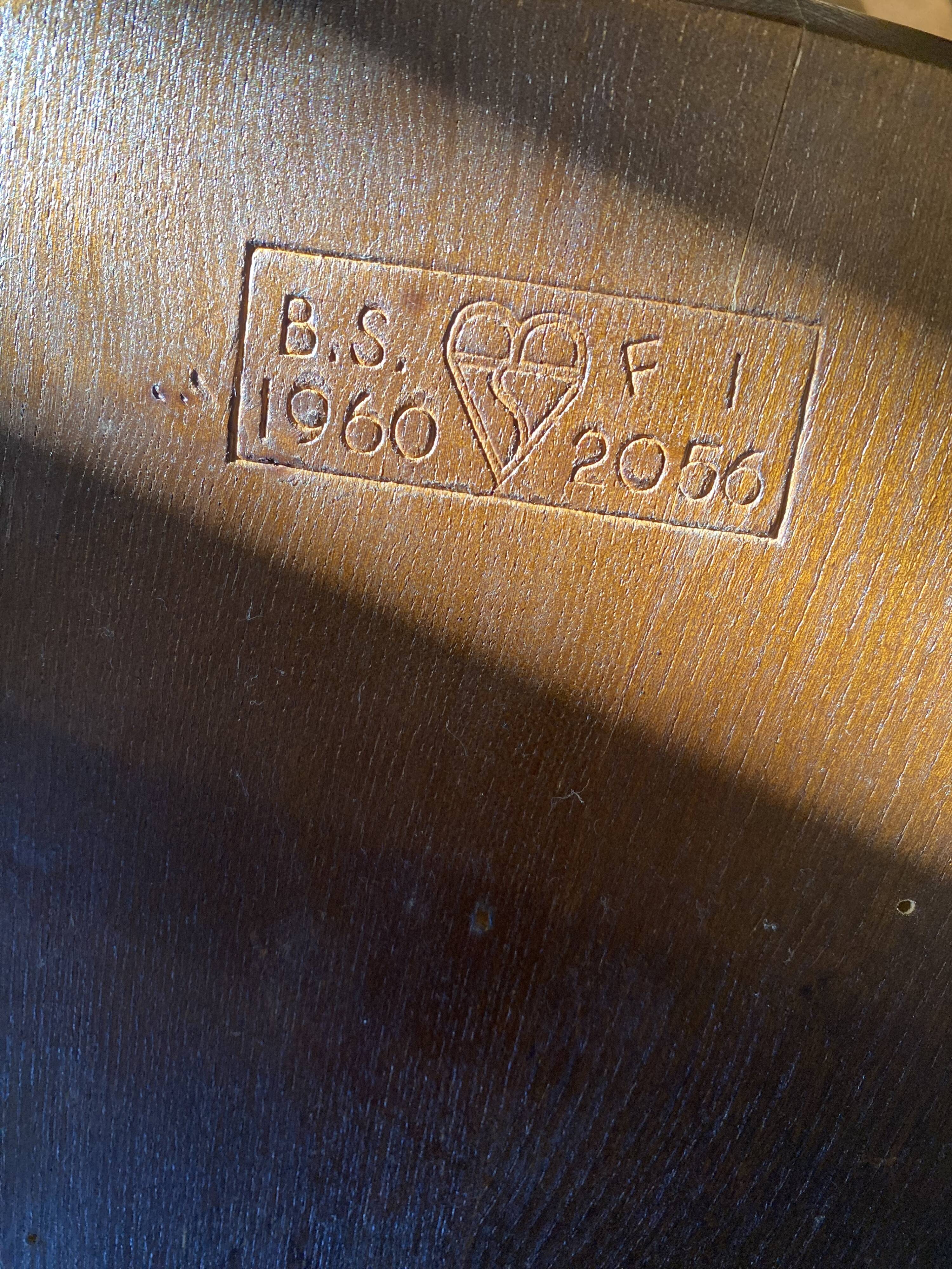 Rare set of 4 Ercol Quaker dining chairs / armchairs - English design 1960.