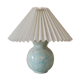 Blue upcycled lamp pleated lampshade