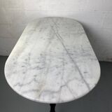 Marble and wrought iron bistro table