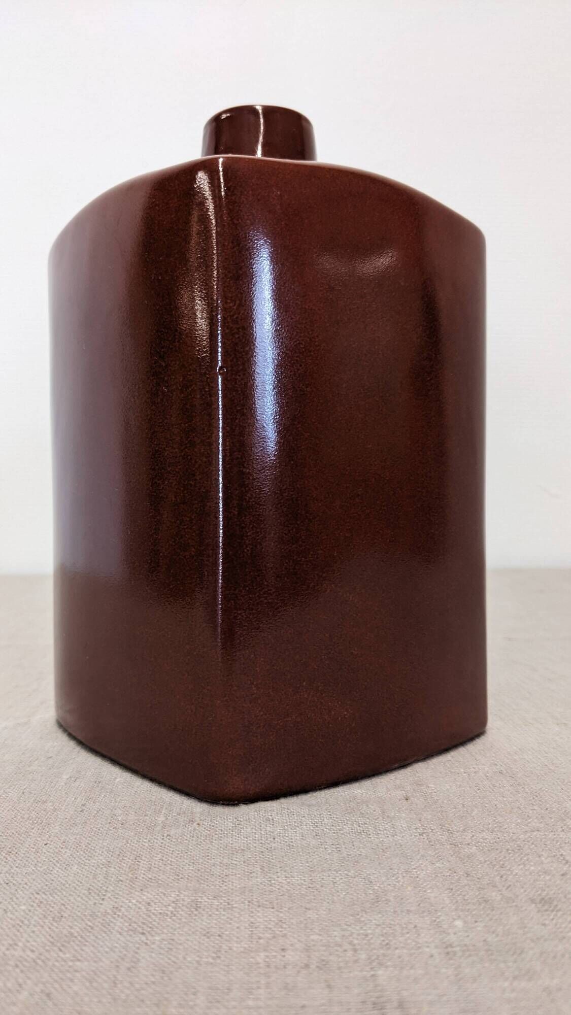 Set of 3 coloured earthenware vases Les Jardins d'Ulysse, France circa 1990