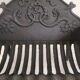 Old cast iron log holder andiron fireplace cornucopia pine cone