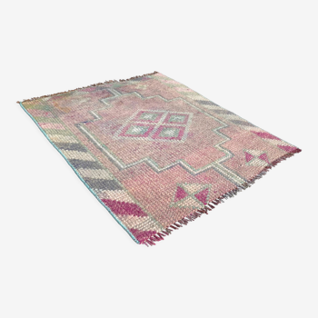 Tapis Herki traditionnel kurde vintage, 100 x 82 cm