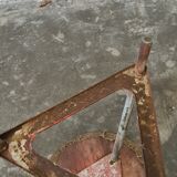 Metal and wood industrial stool