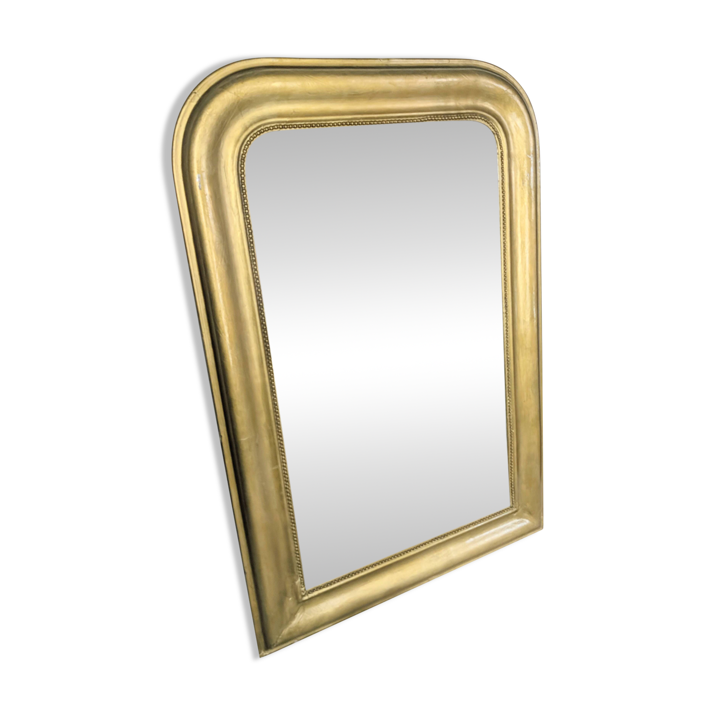 Louis-Philippe gold mirror with beaded moulding 62x92cm