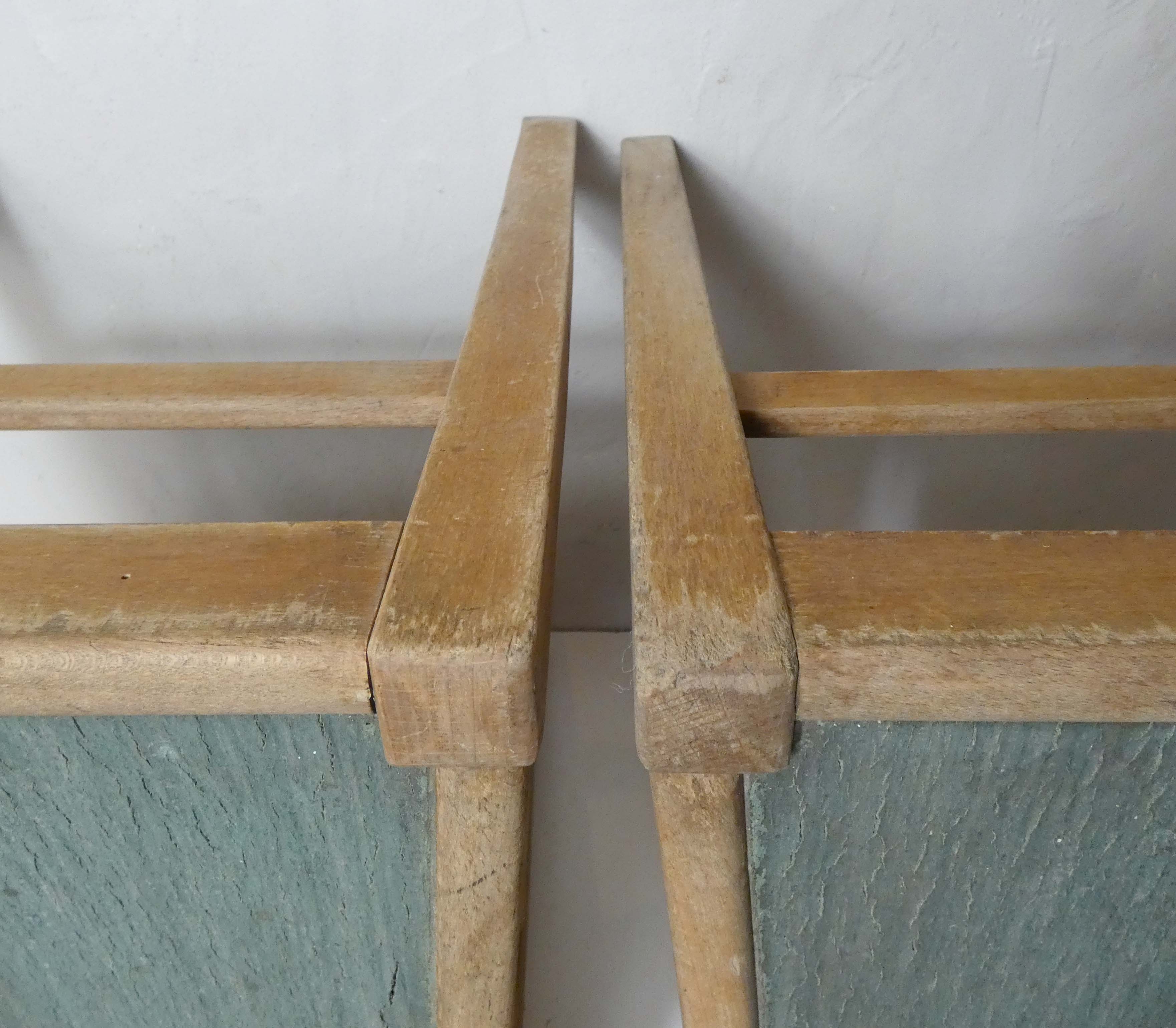 2 vintage wooden farmhouse chairs