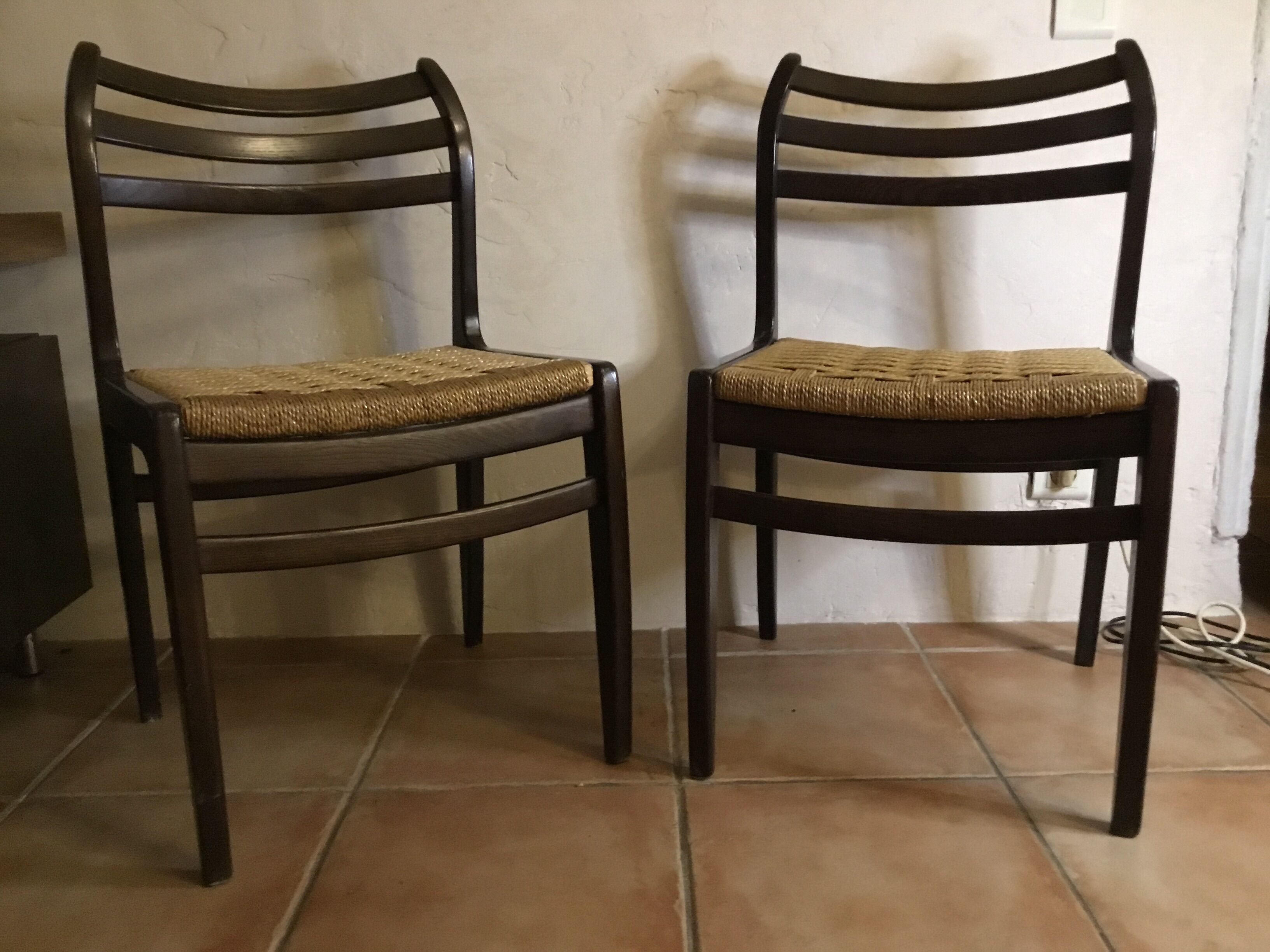 2 chairs design niels otto by J.L mollers year 60