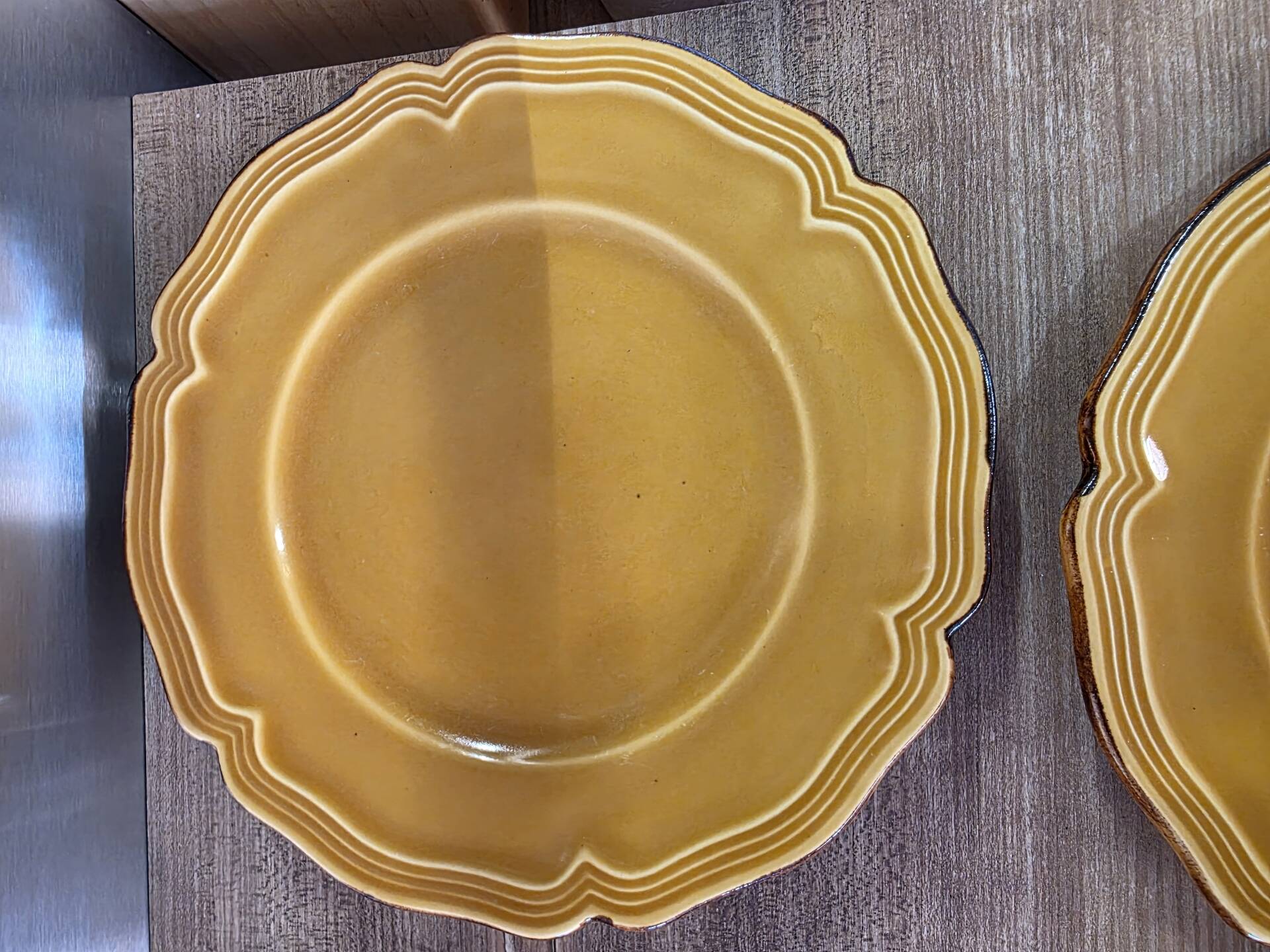 5 Dieulefit Milon plates in glazed earthenware