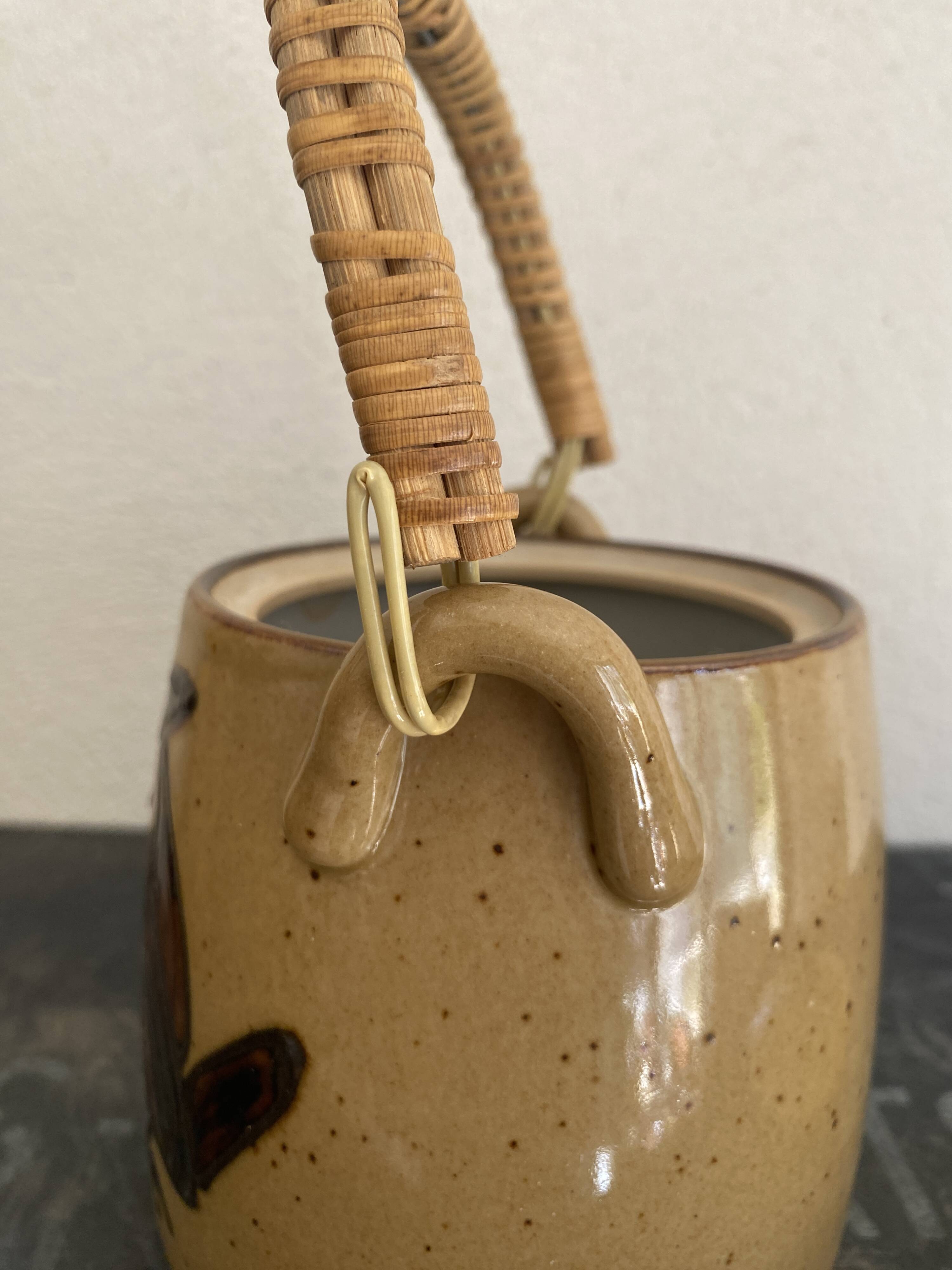 Glazed ceramic teapot, 1980s