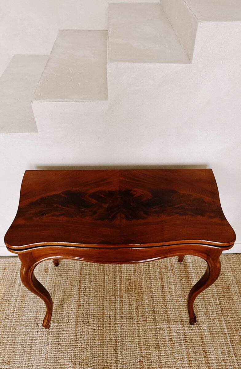 Table de jeu en acajou Louis Philippe