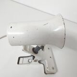 Spot lamp with white metal workshop clip 70s