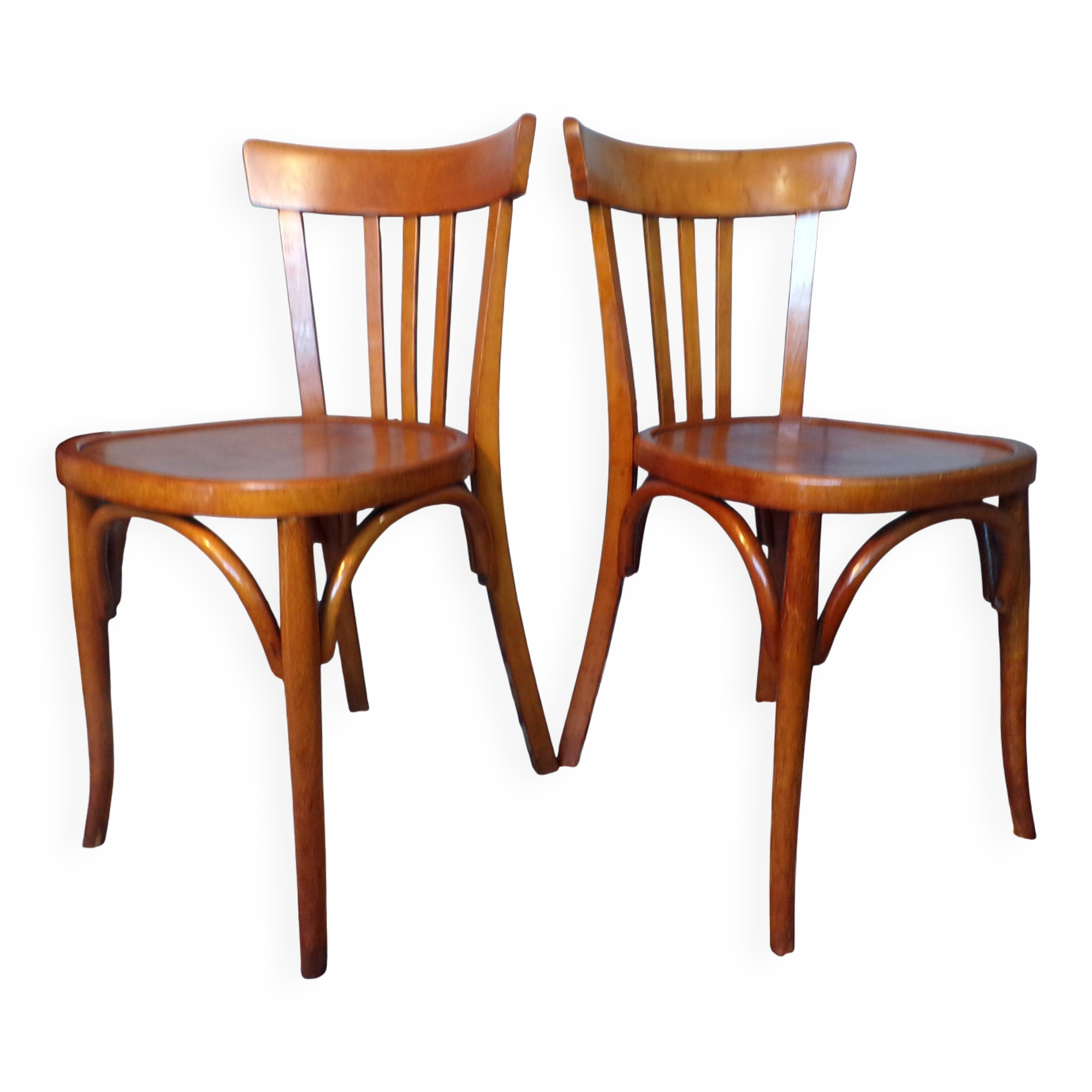 Paire de chaises de bistrot vintage
