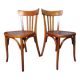 Paire de chaises de bistrot vintage