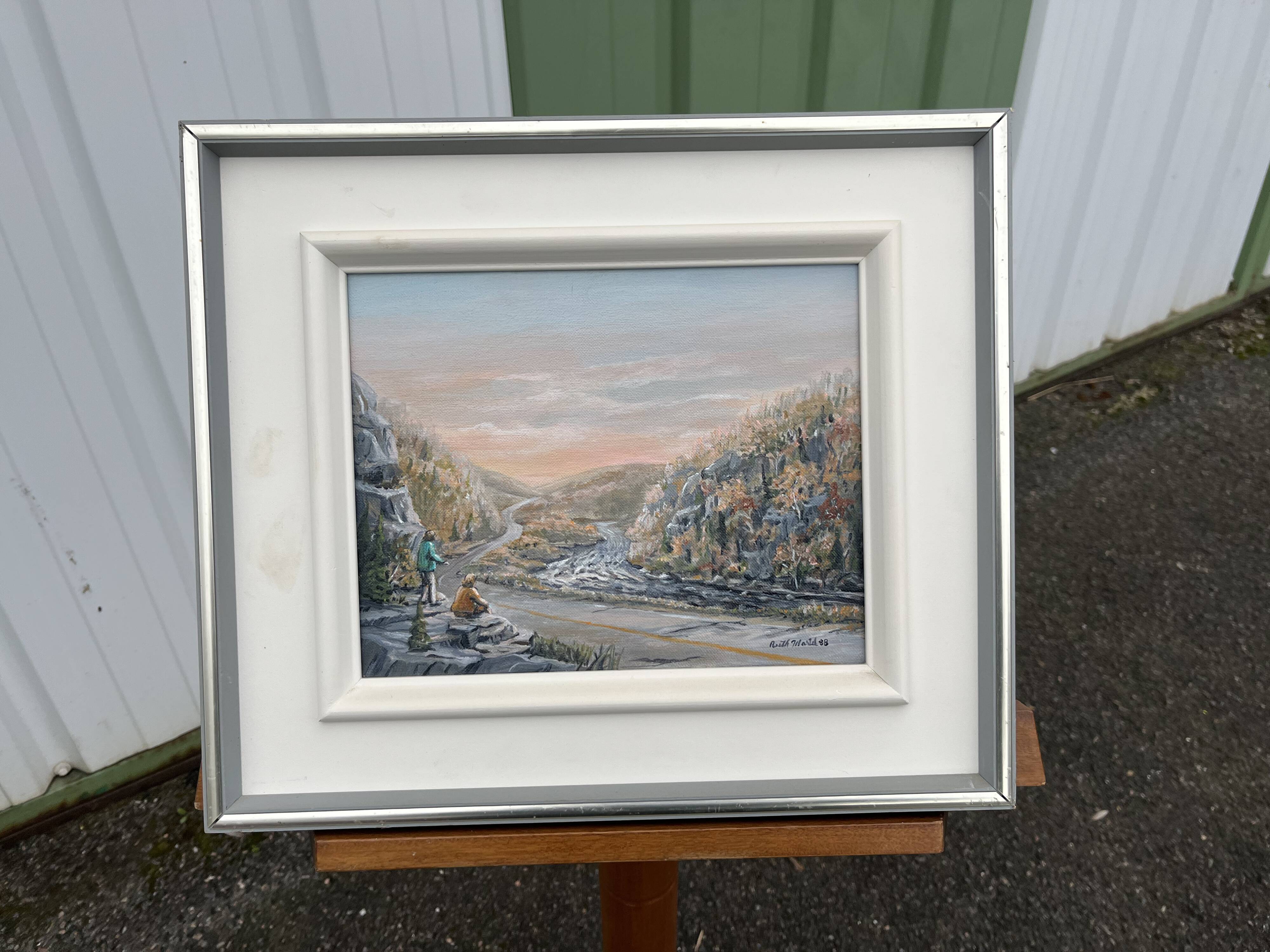 Painting Mountainous landscape with figures Ruth Martel