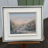 Painting Mountainous landscape with figures Ruth Martel