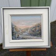 Painting Mountainous landscape with figures Ruth Martel