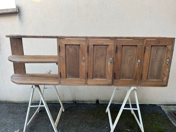 Étagère / ancien meuble enfilade boîtes aux lettres bois