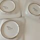 Set of three square plates from Deruta signed MARI E.C., botanical decoration 962.21