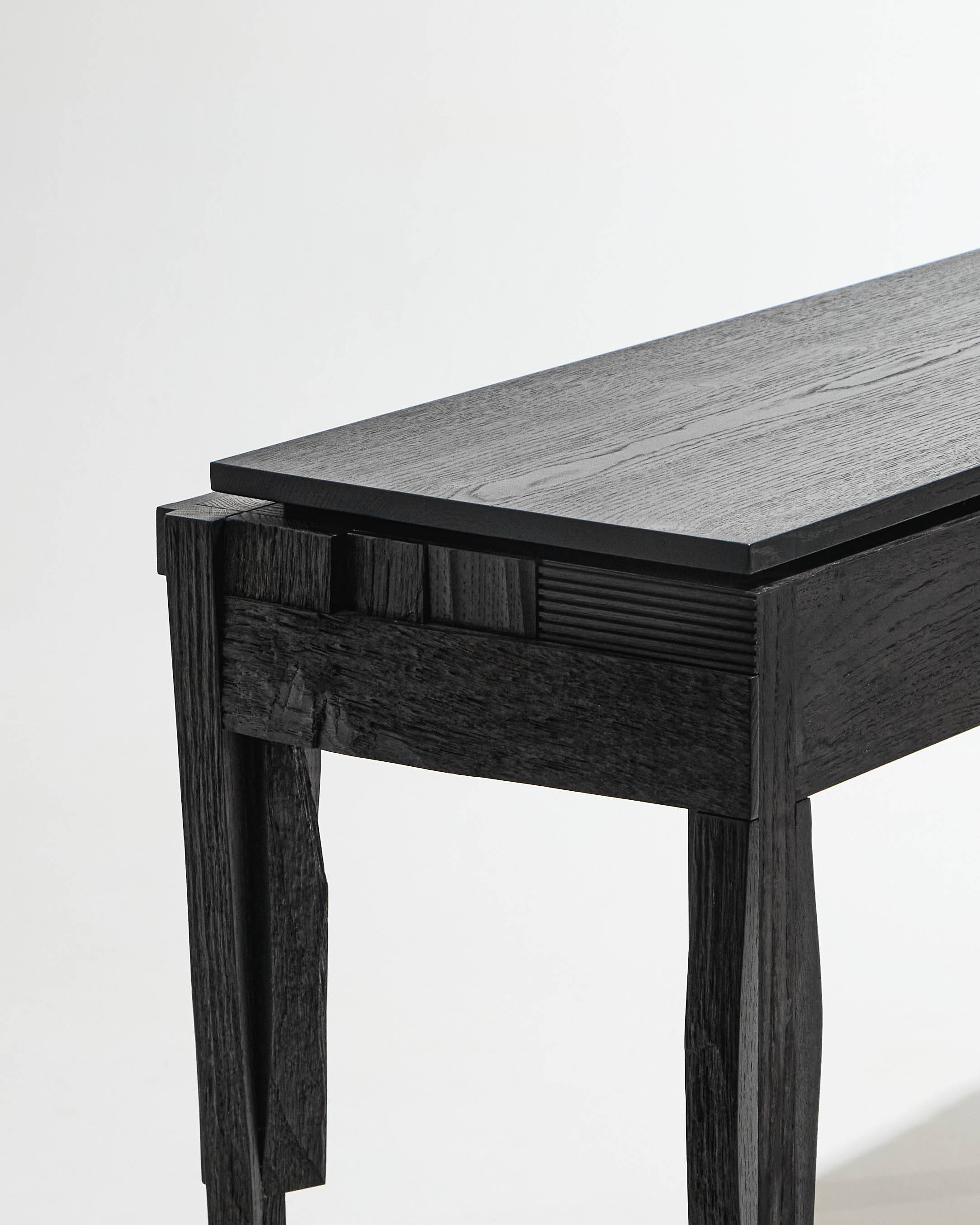 Black wooden console