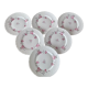 6 Limoges porcelain dessert plates - cherry blossoms -