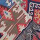Tapis Kilim tribal turc tissage plat géométrique en laine, années 1880