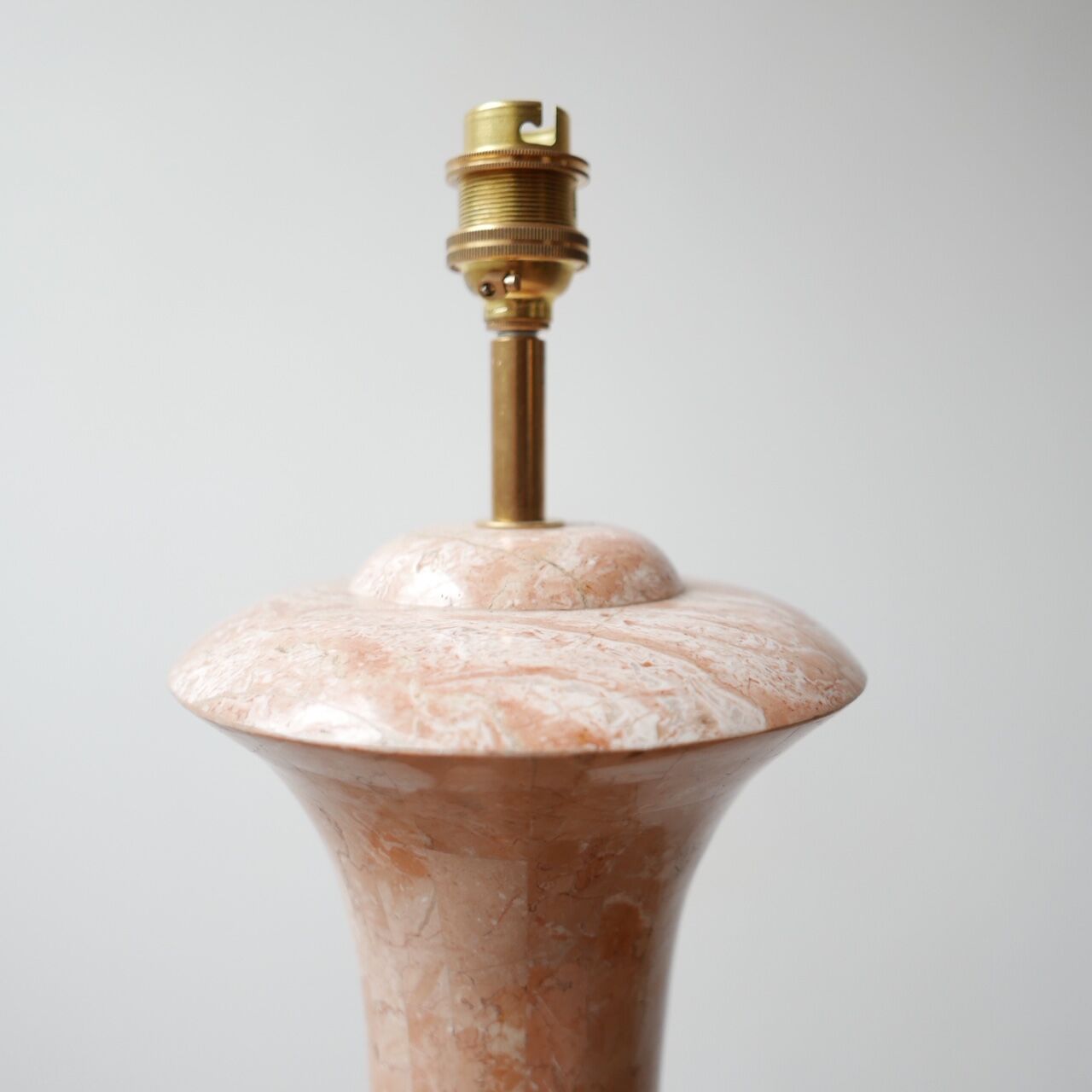 Tessalated pink marble floor lamp