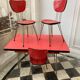 Table formica eiffel feet and 3 chairs