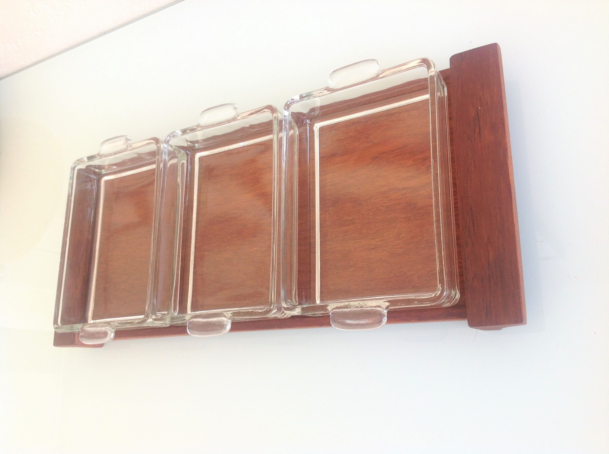 Servant tray in Scandinavian style teak / vintage 60s-70s