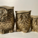 3 owls golden brass owl