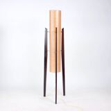 Lampe fusée sur pied de l'ère spatiale en fibre de verre rose, Tchécoslovaquie des années 1960