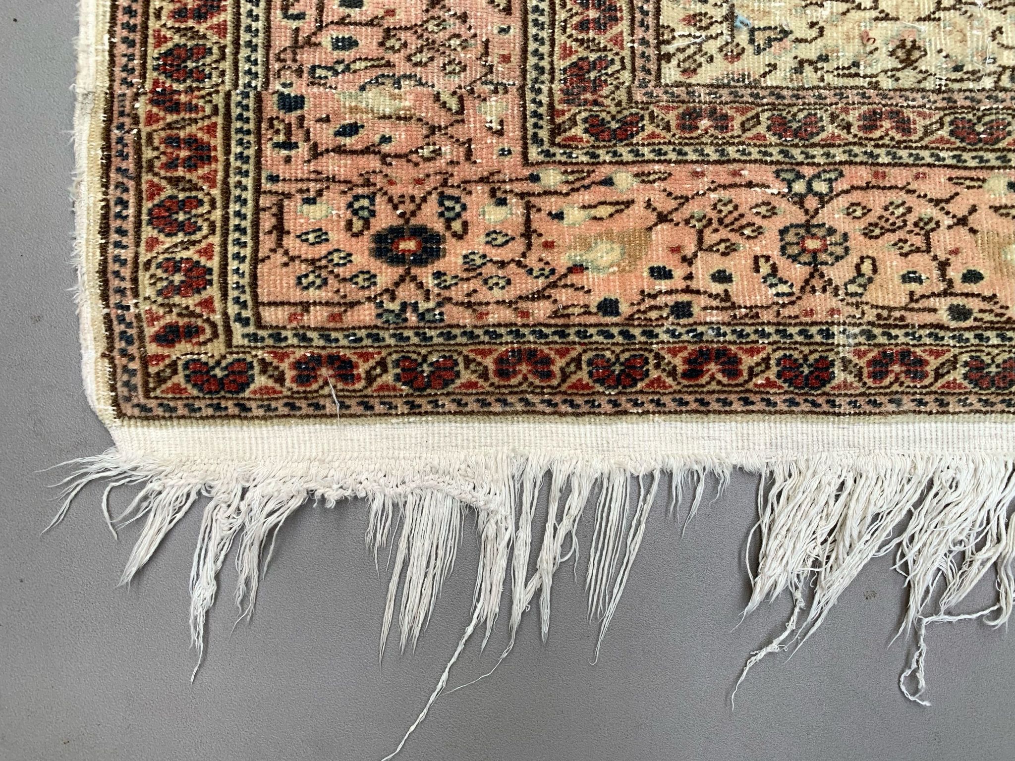 Vintage Square Turkish Rug 245x200 cm, Tribal Wool Carpet Large