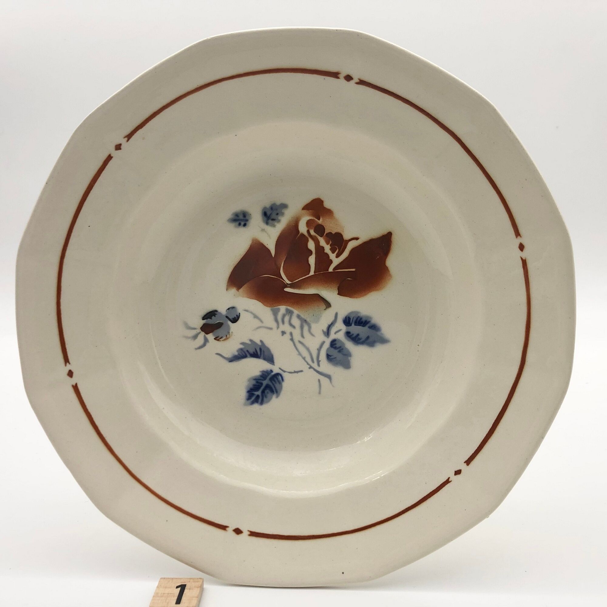 6 old plates Creuses Sarreguemines / Model 5040