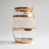 Bohemian glass and gold vase