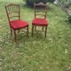 Pair of Napoleon III chairs in wood and red velvet