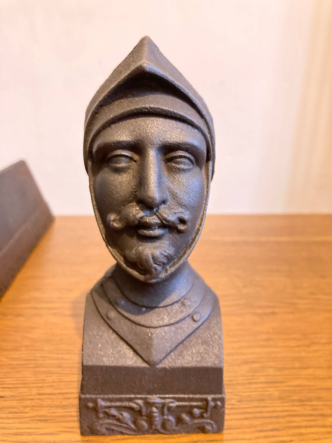 Pair of antique cast iron andirons