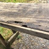 Old small 160 cm carpenter's workbench in solid oak