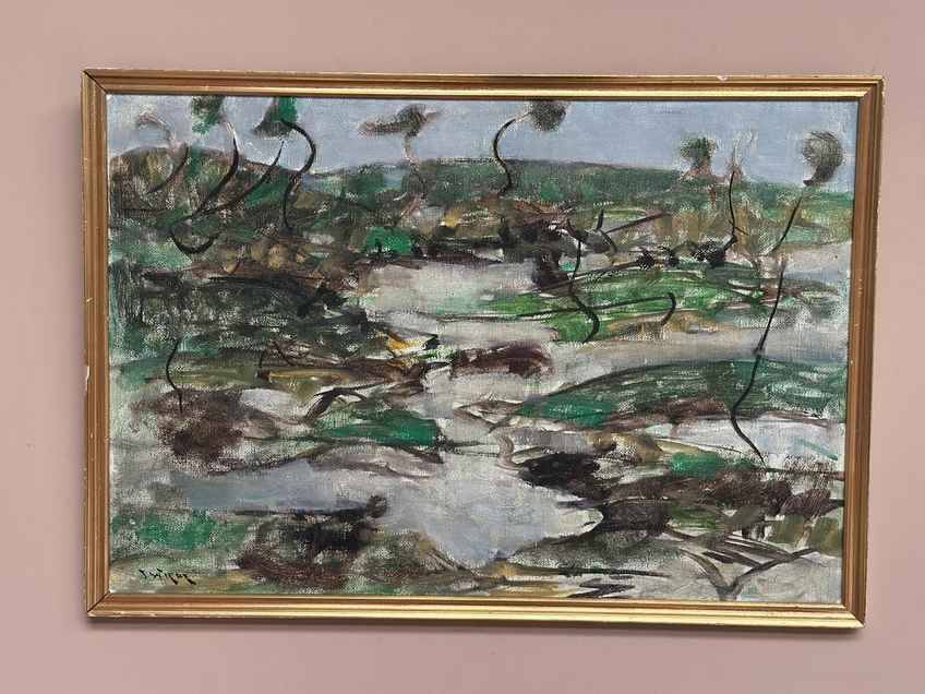 Original Swedish Oil On Panel – “Landscape” By Ingvar Wiede – Vintage & Framed