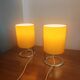 Paire de lampes tubes vintage Orange Pop & Chrome