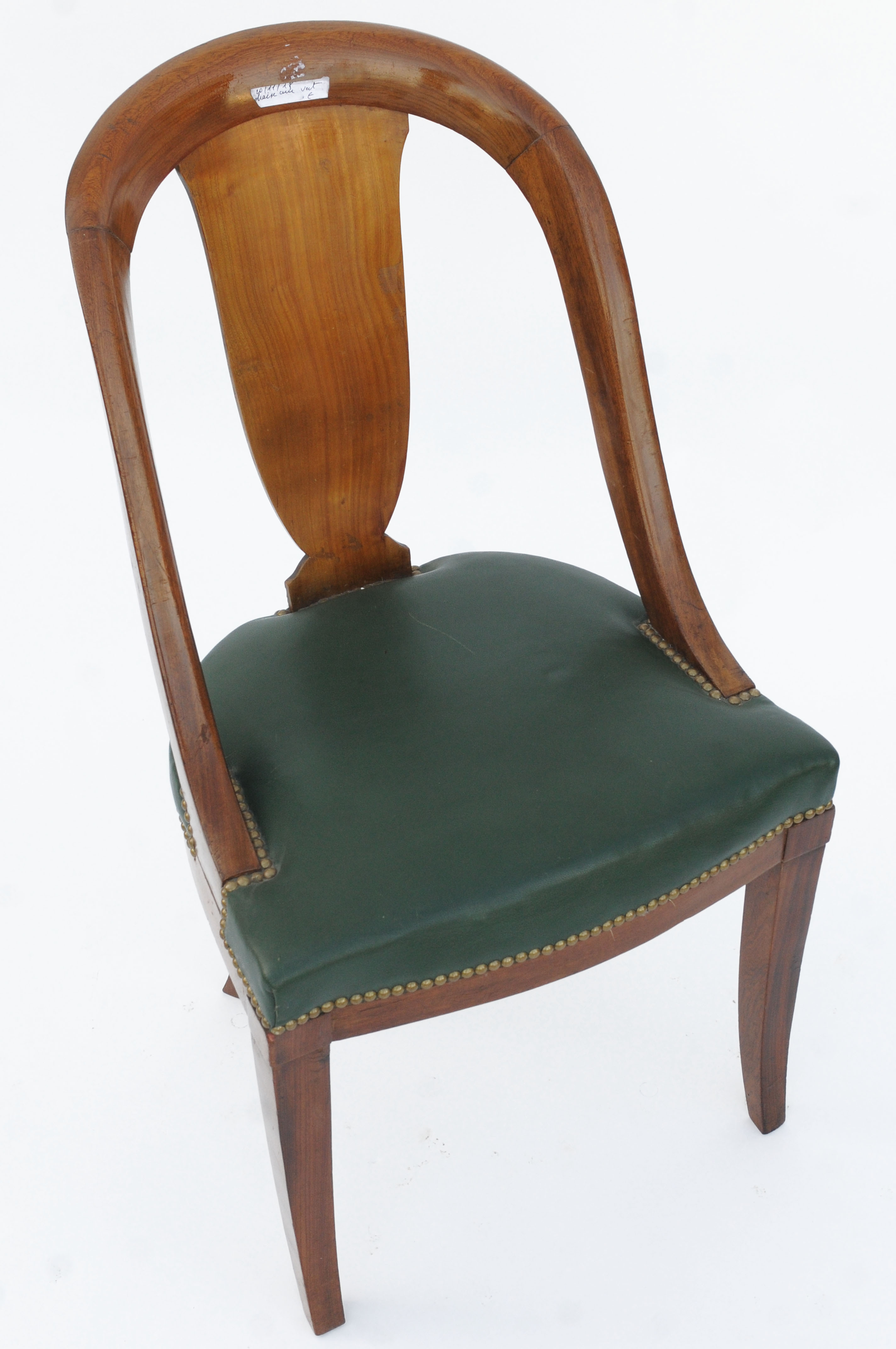 Green leather chair
