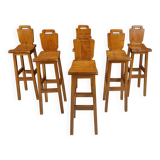 Mid century brutalist bar stools, 1960s