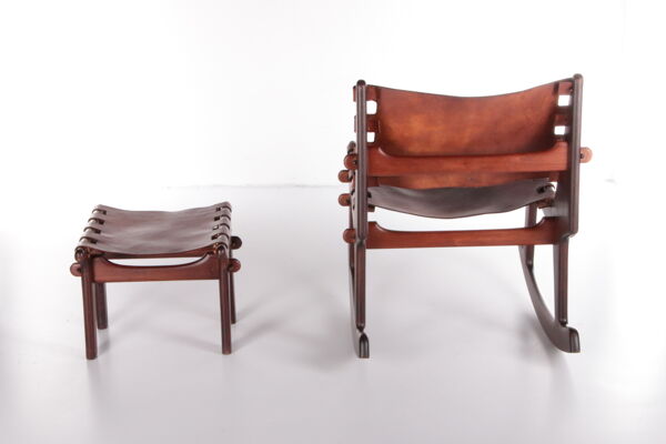 Chaise berçante vintage design design par Angel Pazmino, 1960