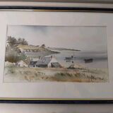 Watercolor Landscape of Brittany Signature to identify