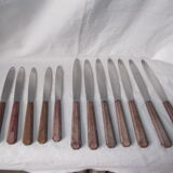 Set of brown Bakelite handle knives