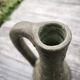 Large vintage ceramic pitcher vase – relief spiral decoration – no.
