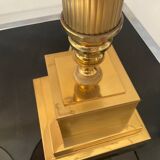 Pair of Empire style brass lamps