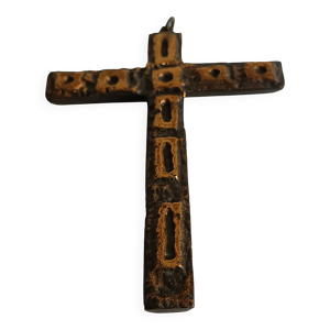 croix murale en bronze