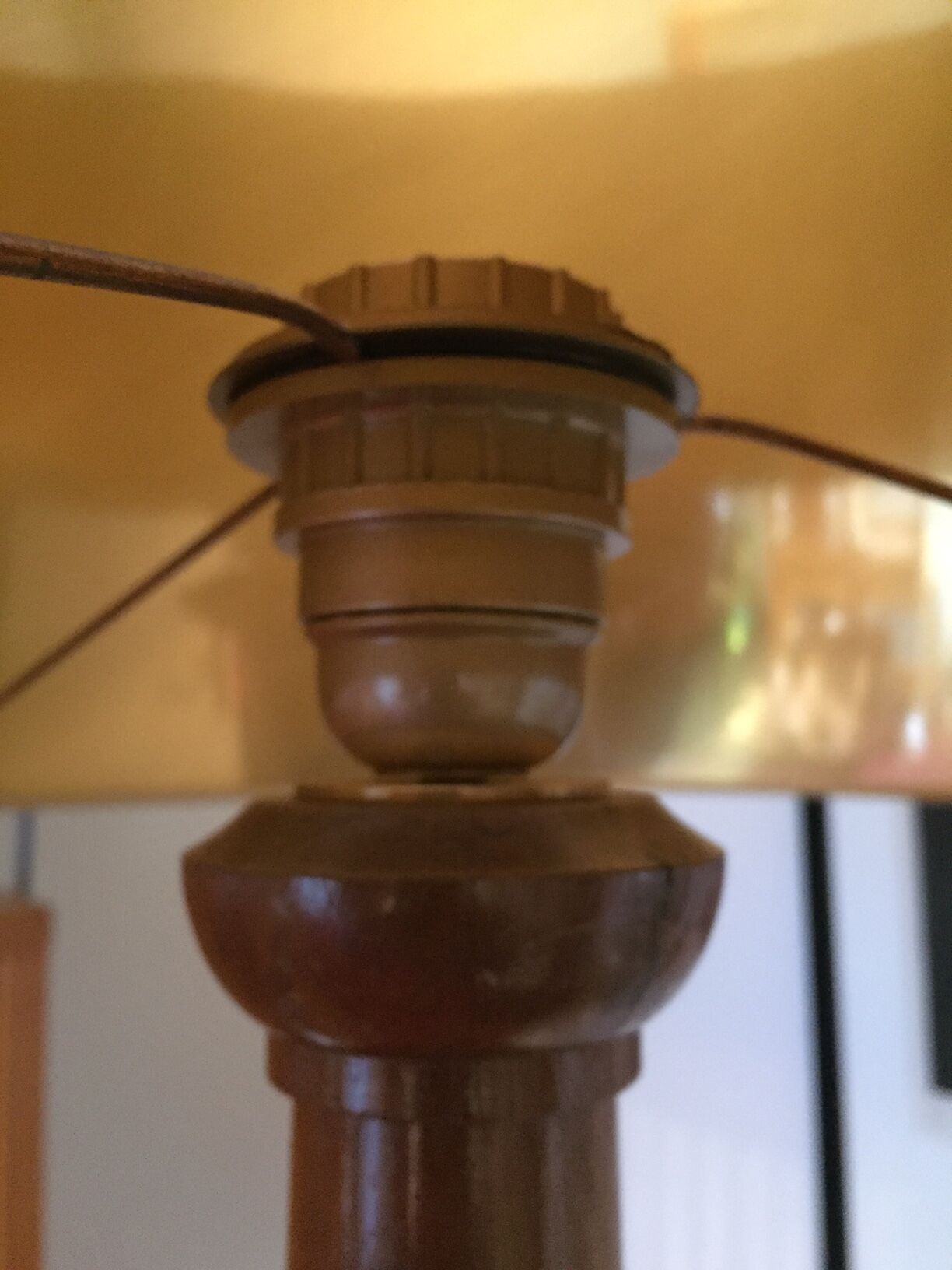 Walnut art deco floor lamp