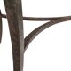 1960s/70s coffee table in wrought iron and smoked glass.
