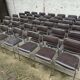 Series of 42 civic chairs year 1970 stackable chrome and skai